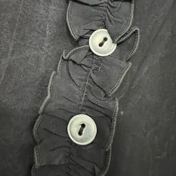 Betsey Johnson Blackish Ruffled Sleeveless Vest - Picture 10 of 16